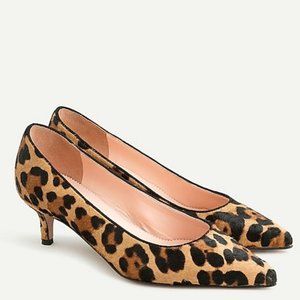 NEW J. Crew Sophia pumps in leopard calf hair size 6.5